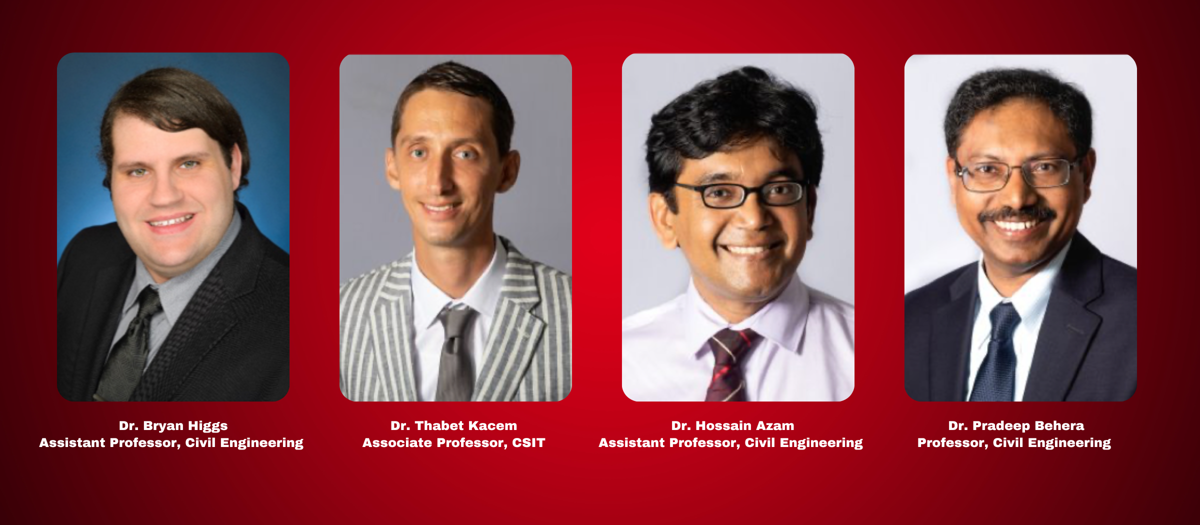 Faculty members from the Department of Civil Engineering and the Department of Computer Science and 信息 Technology